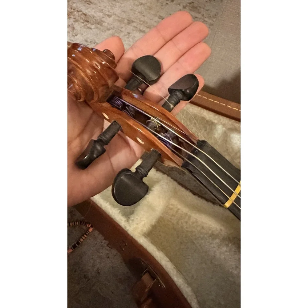 Josef Lidl 4/4 Violin Vintage Made In Luby Czechoslovakia With Case And Bow
